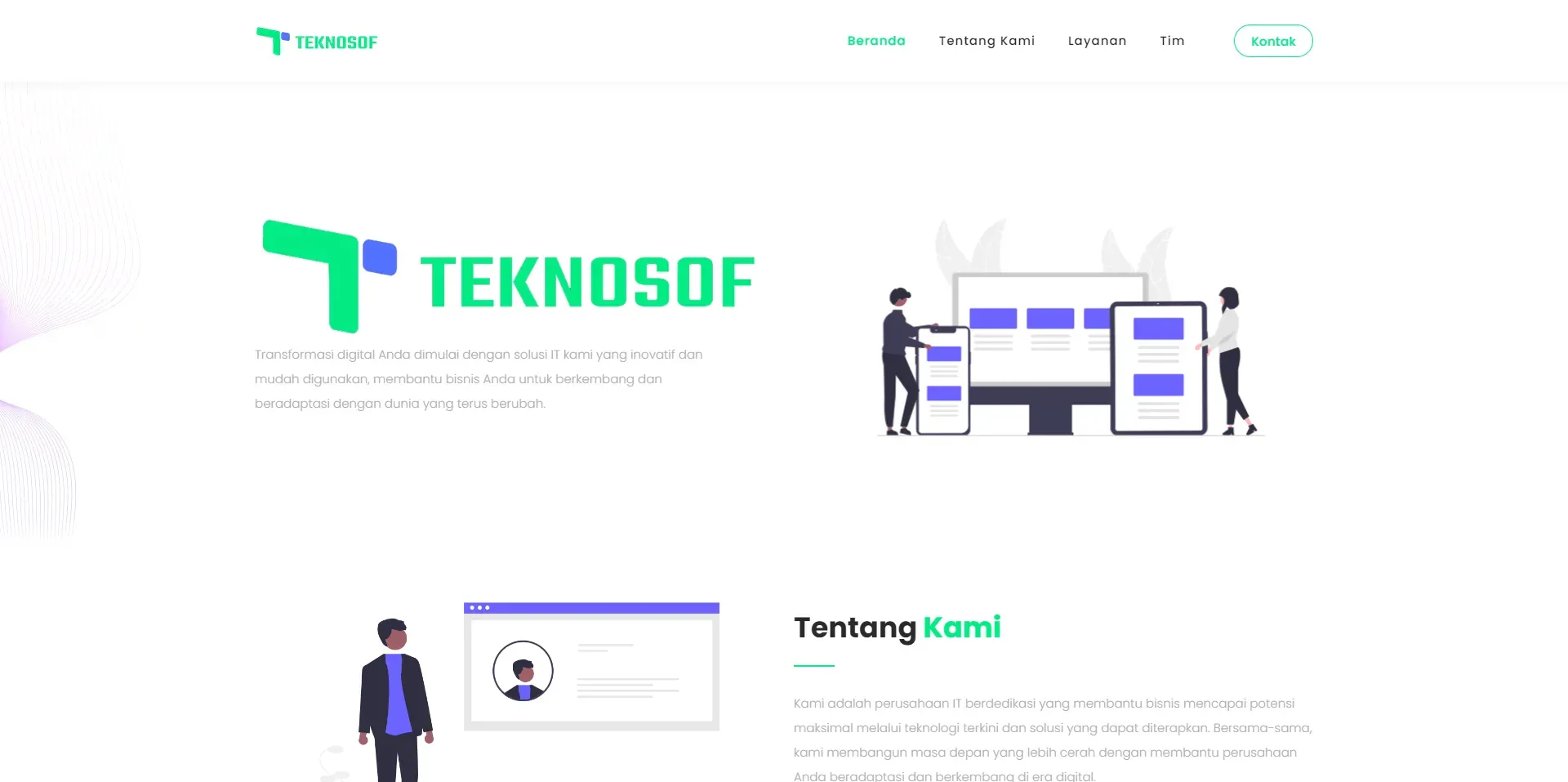 CV Teknosof Company Profile — project screenshot