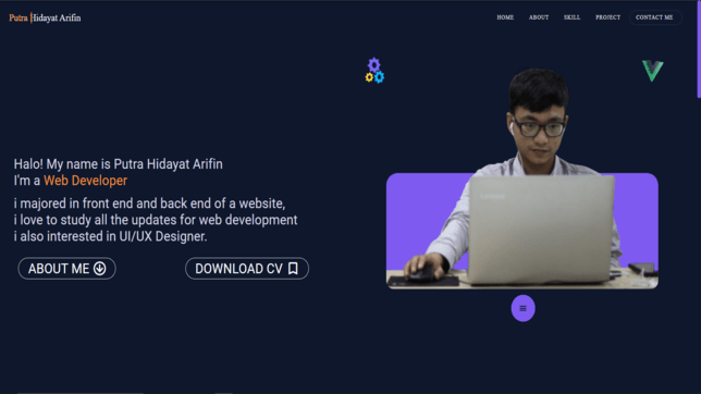 Project Portfolio With Vue2 — project screenshot